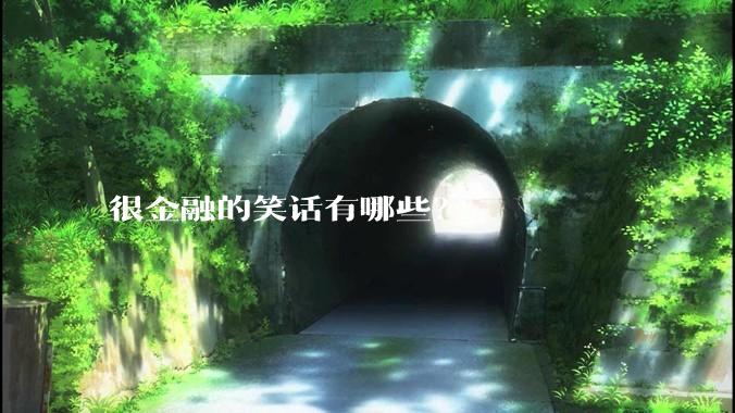 很金融的笑话有哪些？